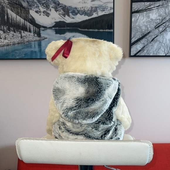 Vintage real fur rabbit fur teddy bear . Very hard to find in this size - Picture 4 of 12